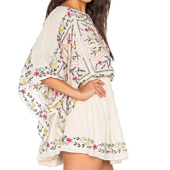 Free people embroidered Ivory dress size s - Picture 3 of 6